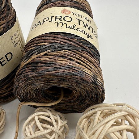 Пряжа Рафия крученая Papiro Twisted melange