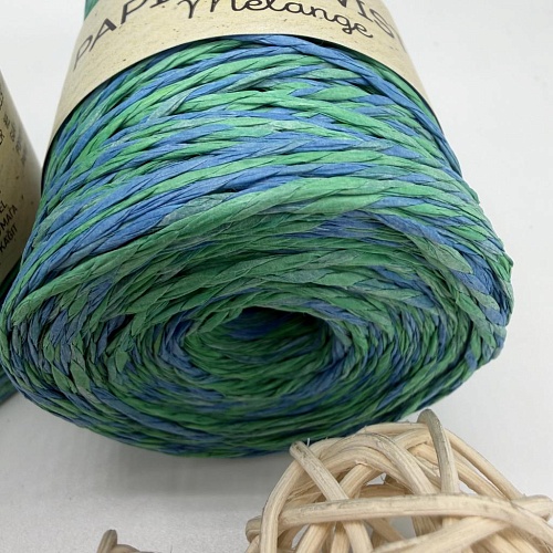 Пряжа Рафия крученая Papiro Twisted melange