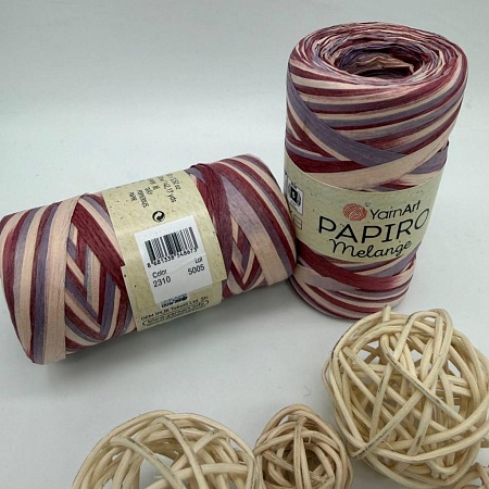 Пряжа Рафия Papiro Melange