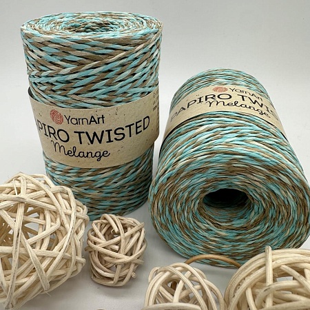 Пряжа Рафия крученая Papiro Twisted melange