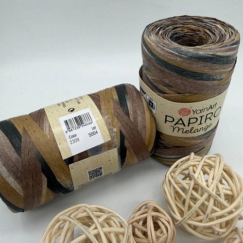 Пряжа Рафия Papiro Melange