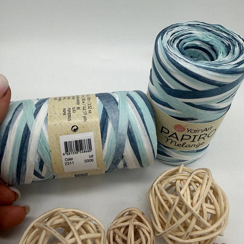 Пряжа Рафия Papiro Melange